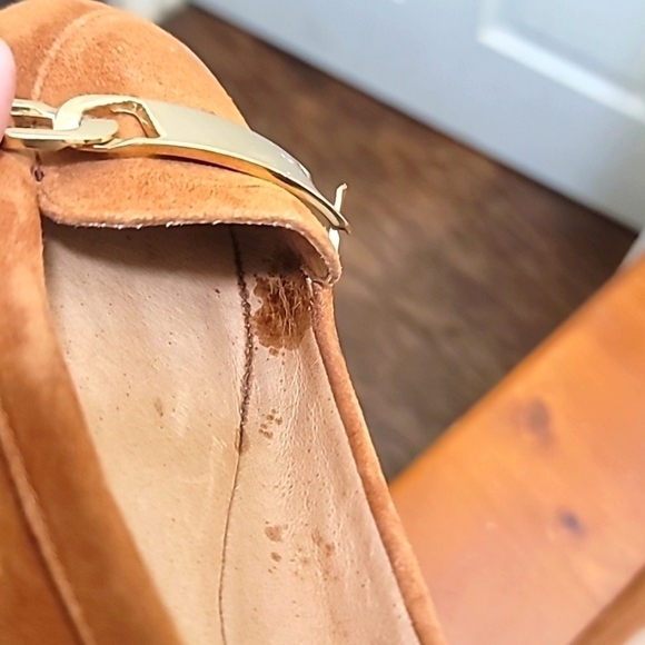 ALDO SUECE WOMEN'S FLAT LOAFERS WITH GOLD DETAILS AROUND THE SHOES IN BROWN SZ 7 - Picture 10 of 14